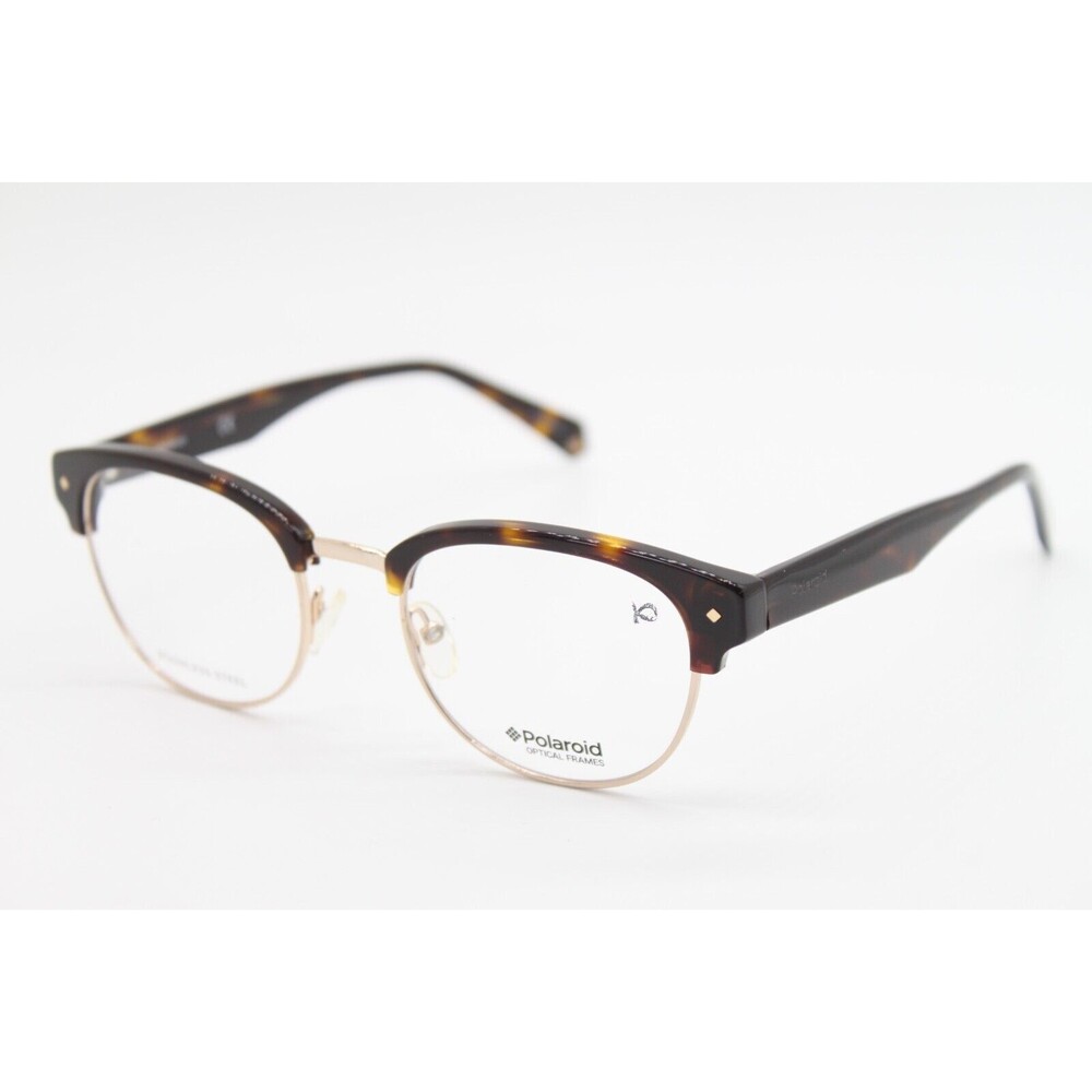 NEW POLAROID PLD D331 086 HAVANA GOLD AUTHENTIC EYEGLASSES 50-20